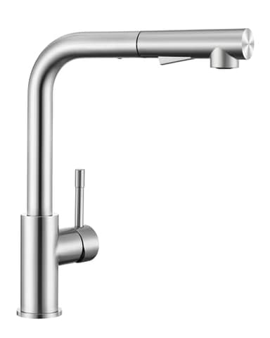 Sofetiy Wasserhahn Küche Ausziehbar, Küchenarmatur mit Brause Zwei Wasserstrahlarten, Hochdruck Armatur Küche, Spültischarmatur Edelstahl Gebürstet, Einhebel Mischbatterie Küche 360° Drehung