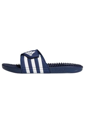 adidas Unisex Adissage Slides, Dark Blue / Cloud White / Dark Blue, 44.5 EU