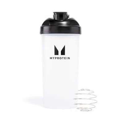 Myprotein Mischflasche 600 ml, schwarz/transparent, mit gemischter Kugel, Protein-Shakes, Protein-Mixturen, Shaker zum Mitnehmen, weiche Protein-Shakes, ohne Klumpen, geruchlos