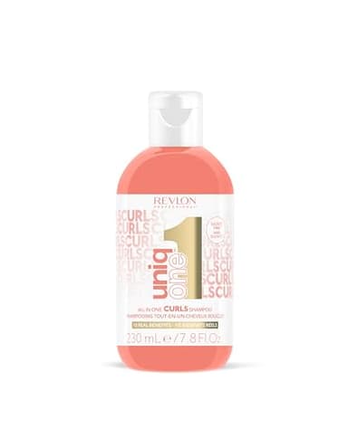 REVLON PROFESSIONAL UniqOne All in One Curls Shampoo, 230 ml, pflegendes Haarshampoo für Locken, spendet Feuchtigkeit & definiert lockiges Haar, Haarpflege mit Anti Frizz Effekt, vegan