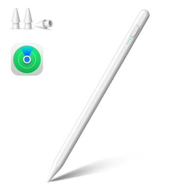 MEKO Findmy Pencil Kompatibel mit Apple iPad, Stift mit Bluetooth-Positionierungsfunktion für iPad A16 11/10/9/8/7 Generation, Air 3/4/5, Mini 5/6, Pro 11/12.9"