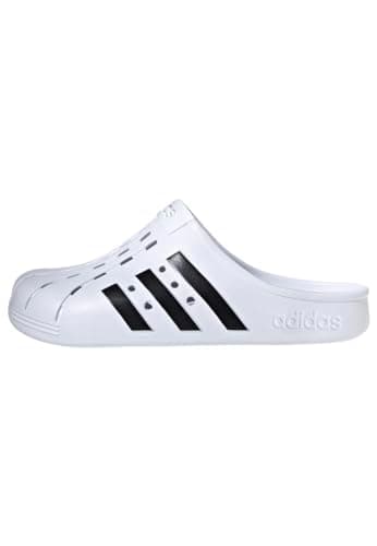 adidas Unisex Adilette Clogs, Cloud White / Core Black / Cloud White, 42 EU