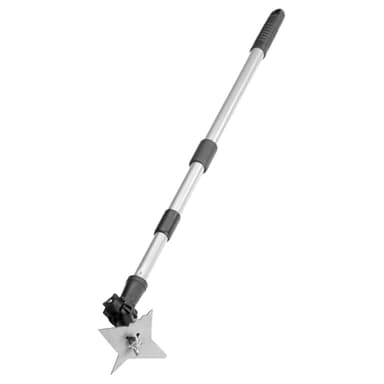 Maximex 4-Zack Fugenkratzer mit Teleskopstiel für Garten, Hof und Einfahrt Silber matt
