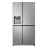 LG GSLE81PYBC Side by Side Kühlschrank, Klasse C, 628 L, Multi-Door Kühlschrank mit Gefrierfach, Eis-, Crushed Ice- Wasserspender mit UVnano, Total NoFrost, Smart Inverter Kompressor, Wi-Fi