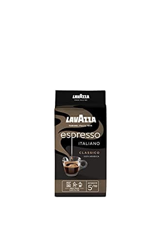 LAVAZZA - Espresso Italiano Classico gemahlener Kaffee - Italienischer Kaffee - 100% Arabica - ausgewogen - Intensität 5 - Packung mit 250 g