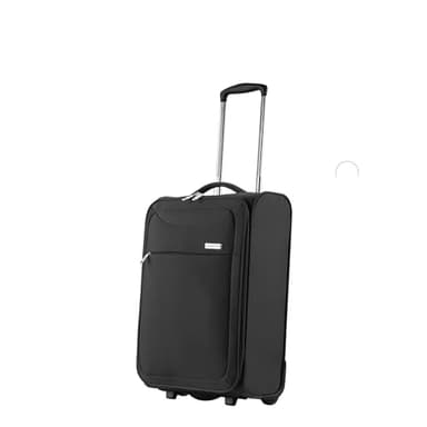 CarryOn Air Weicher Handgepack Koffer 55cm - Ultra Leichte Kabinenkoffer 37 Liter mit 2 räder (Schwarz, Kleine)