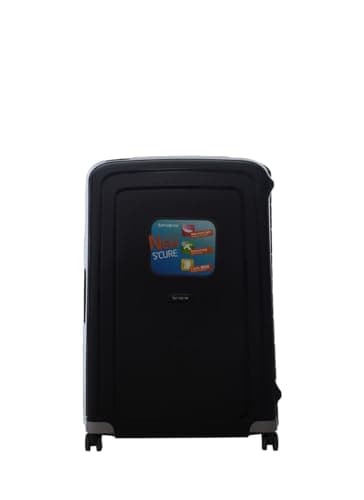 Samsonite S'Cure - Hartschalenkoffer 75 cm Groß - Trolley Koffer mit 4 Rollen, TSA-Schloss, Leicht - 102 L - Schwarz (Black)