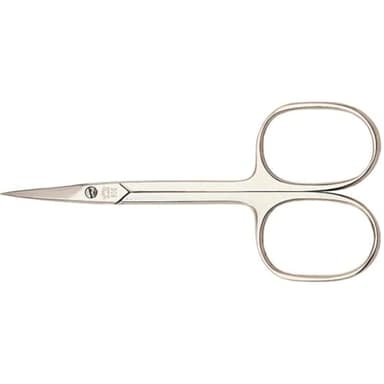 nippes Solingen professionelle Hautschere | 9 cm | Schere mit Schließhalm, gebogener und gehärteter Spitze | Ergänzung für jedes Pediküre-, Maniküre-Set | Qualität aus Solingen