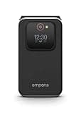 Emporia JOY-LTE - 4G-Handy für ältere Menschen, hohe Lautstärke, 2,8-Zoll-Farbdisplay, 3 Schnellanruftasten, große Tasten, Ladestation, 2-Mpx-Kamera, Schwarz (Italien)
