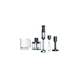 Kenwood Triblade XL HBM60.307GY Stabmixer inkl. Schneebesen, Messbecher, Kartoffelstampfer & Zerkleinerer, SureGrip Technologie, variable Geschwindigkeit, 1.000W Motor, Grau