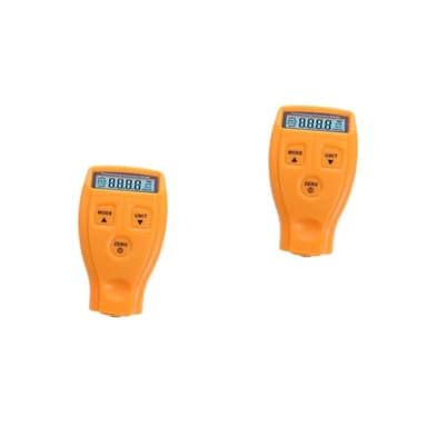 PRETYZOOM 2 Stück Lackdickenmessgerät Ultrasonic Film Tester für Autos LCD Lackprüfer mit Tragbarem Design und Zwei Basen Gelb