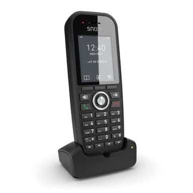 Snom M30 IP DECT Mobilteil Multizell kompatibel, Beleuchtete Tastatur.B. Halten oder Weiterleiten,22 Stunden Sprech/2 Wochen Standby-Zeit, 3 Jahre Herstellergarantie, Schwarz, 00004607