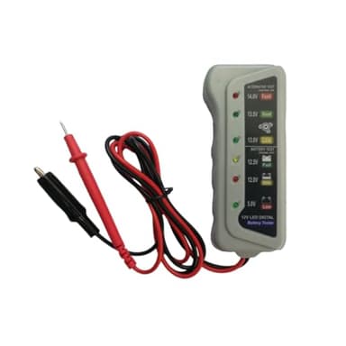 Hohopeti 12v Digitaler Batterietester für Kfz mit Anzeige Batterie und Ladesystemprüfer Verpolungs und Überspannungsschutz Kompakter Batteriewächter für Autobatterien