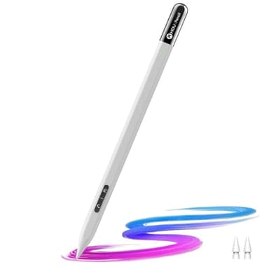 HOU Pencil USB-C für Apple, Schnelles Rückgängigmachen & Radiertasten, Versteckter USB-C Ladeanschluss, Stift für iPad10/9/8/7/6 Generation, iPad Pro 11/12.9/13 M4, iPadAir M2/5/4/3, iPad mini 6/5