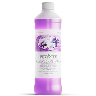 PURIVITA® Allzweckreiniger Konzentrat [1L] - Universalreiniger mit frischem Blumenduft - Kaltreiniger - Allesreiniger - Multifunktionsreiniger - Kraftreiniger - Bodenreiniger Flüssig - Putzmittel