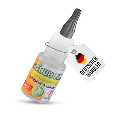 Langlauf Schuhbedarf Schuhfix Pro Schuhkleber extra stark wasserfest 25g – Hochfester Sekundenkleber für Schuhe, Leder & Gummi – schnelle Reparatur - belastbar & flexibel - tropft nicht