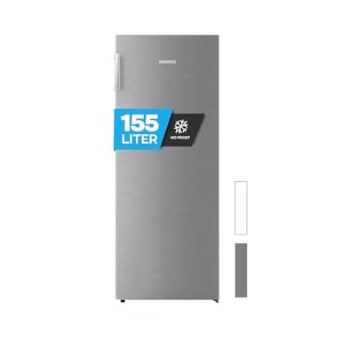 Heinrich´s Gefrierschrank 155 Liter, Temperatur:-14°C~-24°C, Freezer, No-Frost Schutz, 4x Gefrierschublade +1x Gefrierfach, LED-Display,Airflow, wechselbarer Türanschlag, Alarmfunktion, (inox)