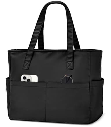 oscaurt Tote Bag Shopper Tasche Damen Laptoptasche Wasserdicht Arbeitstasche Damen mit 17 Zoll Laptopfach Faltbar Handtasche Strandtasche Sporttasche für Frauen