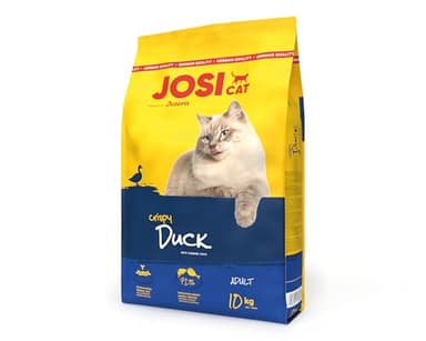 JosiCat Crispy Duck (1 x 10 kg) | Adult | Premium Trockenfutter für Katzen | mit köstlicher Ente & wertvollen Fettsäuren | Powered by JOSERA | Katzenfutter | Alleinfuttermittel | 1er Pack