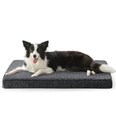JOEJOY Orthopädisches Hundebett Grosse Hunde, Hundekissen Waschbar Flauschig Hundematte, Hundematratze für Grosse Hunde, rutschfeste Unterseite, 89x56x9cm
