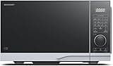 SHARP PC254AES Mikrowelle mit Grill und Konvektion (Heißluft) (Mikrowelle: 900W, Grill: 1200W, Heißluft: 2050W, 10 Leistungsstufen, Auftaufunktion, Abmessungen: 490x289x493cm), silber