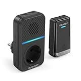 TECKNET Funkklingel Batterielose, Kabellose Türklingel mit EU-Steckdose und USB, IP65 Funkklingel wasserdicht außen haustür Set, 400M Funk Reichweite, 60 Klingeltönen doorbell Mit LED-Blitz