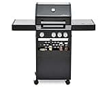 GRANDSTATE 3-Brenner Gasgrill FALCON 311 mit Infrarotbrenner, Seitenkocher, Gusseisen-Rost, emailliertem Warmhalterost und 2 praktischen, abklappbaren Seitenablagen, 12 kW