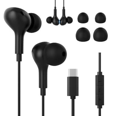 USB C Kopfhörer für Samsung Galaxy S25 S24 S23 S22 S21Ultra A56 A36 A26 A17 A16 A06 A55 A35, Earpods USB C mit Mikrofon für iPhone 17 16 15 Pro max iPad 5 6 Pro mini MacBook Air Google Pixel 9 8 7