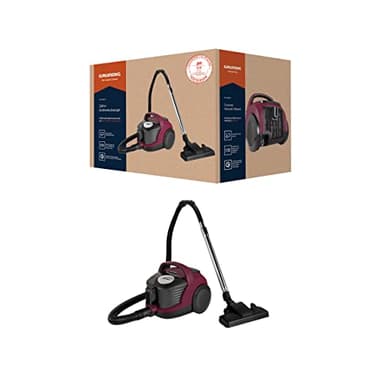 Grundig VCC 3870 A Bodenstaubsauger beutellos, 1,8 l, Berry/Schwarz