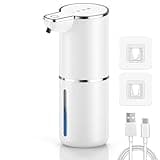 maxtachi Seifenspender Automatisch,350ml Seifenspender Automatisch Wandbefestigung mit Sensor Infrarot,4 Stufen Verstellbar&IPX5 Wasserdicht,1200mAh Elektrischer Seifenspender für Küchen,Bad,Schule