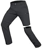 Hiauspor Wanderhose-Herren-Zip-Off-Outdoorhose-Sommer-Leicht-Trekkinghose-Atmungsaktiv-Schnell-Trockend-Funktionshose-Softshellhose-mit-5-Tiefe-Taschen (M, Dunkelgrau)