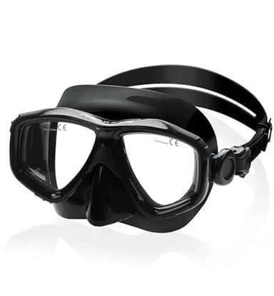 Aqua Speed Taucherbrille mit Ihrer individuellen Sehstärke | Tauchmaske mit optische Gläsern & normalen Gläsern, Farbe:Vision / 07B