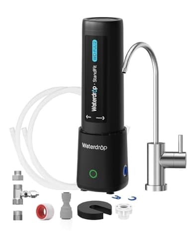Waterdrop UL12B Untertisch Wasserfilter System mit Wasserhahn, Kein Bohren Erforderlich, Einfache Installation, Reduziert PFAS, Blei, Chlor, Schlechten Geschmack und Geruch, 11000 Gallonen