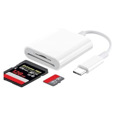 USB C SD Kartenleser, SD Kartenleser für i-Phone 15, Typ C Kartenlesegerät SD Kartenleser usb c mit SD/Micro SD Kartenadapter, USB C SD Card Reader für i phone 15/iPad Pro/Air/Android Phone/Tablet usw