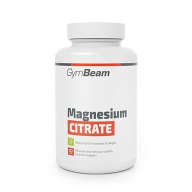 GymBeam Magnesiumcitrat Kapseln - hohe Absorptionsrate, unterstützt mentale Funktionen, Müdigkeitsreduktion, Elektrolytgleichgewicht, Energieproduktion, Nervensystem, Knochengesundheit, 120 caps
