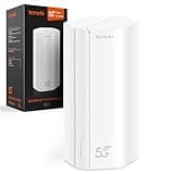 Tenda 5G01 5G NR Router für Nano SIM Karten, Wi-Fi 6 1500Mbps, 5G/4G LTE Modem mit Dual Band, Plug & Play, Gigabit WAN/LAN Port, 6 x Interne Antennen, Mesh Wi-Fi+, 5G Router - Einstiegslevel