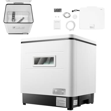 ROGONPDK 800W Edelstahl Geschirrspüler | Exquisit TischgeschirrspüLer Arbeitstemperatur 70 ℃ | 360 ° Wasser Rotationsspray Spülmaschine | Freistehen Geschirrspülmaschine Kleine Spülmaschine