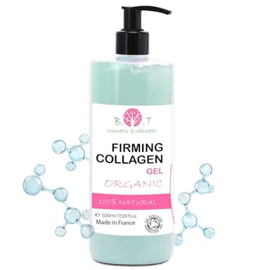 Premium Bioaktives Meereskollagen Anti-Falten Gel | Faltenreduktion & Kollagenstimulation | Straffend, Feuchtigkeitsspendend, Radiofrequenzkompatibel - 500 ml
