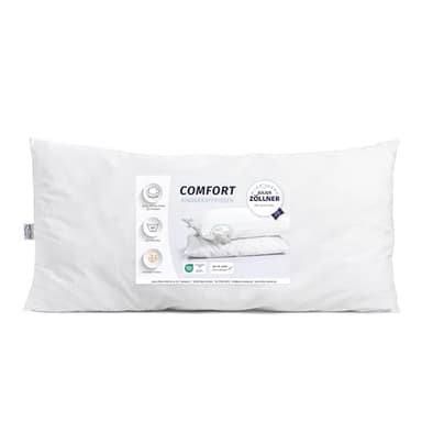 Julius Zöllner® Comfort Kissen 40x80 – Kinderkopfkissen für einen gesunden Schlaf – waschbar bei 60°C & Öko-Tex Standard 100 – Made in Germany, Weiß