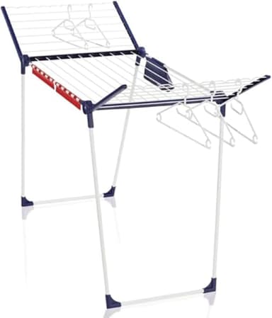 Leifheit Standtrockner Pegasus 200 Solid Comfort mit 20m Trockenlänge, Flügelwäschetrockner für lange Wäschestücke, Wäscheständer mit Bügelstangen, klappbar