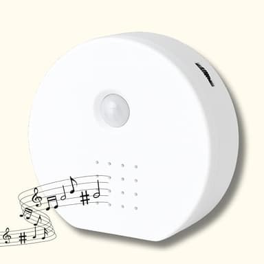 GREEN GUARDIA Vogelgezwitscher Soundbox Toilette I Bewegungsmelder Box mit 6 Sounds I Vogelgezwitscher, Wellen, Lagerfeuer, Dschungel, Regen und Fluss I Bewegungssensor & Timer