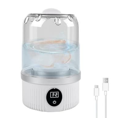 Tragbare Mini-Waschmaschine, 2 Modi, 15W Unterwäsche Waschmaschine, 1L Kleine Mobile Waschmaschine für Babykleidung, Unterwäsche, Socken, Reisen (Weiß)