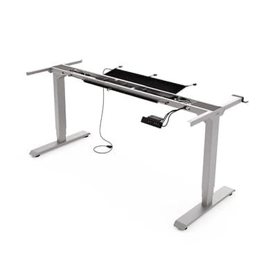 Yaasa Frame Essential Schreibtischgestell Höhenverstellbar, Grau– Für Tischplatten mit 120-190 cm – Touch Handschalter – 4 Speicherfunktionen – Höhenanzeige – Kollisionssensor – Traglast 125 kg