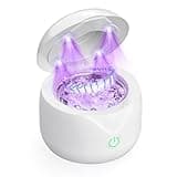 MICTUL Ultraschallreinigungsgerät 45000Hz UV Ultraschallreiniger, 200ML Tragbar Ultrasonic Cleaner Dental Pod für Zahnersatz, Retainer, Aligner, Zahnschiene, Prothesen, Schmuck (Weiß)
