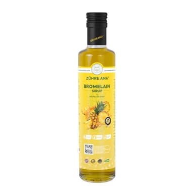 Zühre Ana® Bromelain Sirup – Mit Bromelain, Coenzym Q10, Mate-Extrakt, L-Carnitin und natürlichem Ananasaroma – Ihre natürliche Unterstützung im Alltag - Vegan