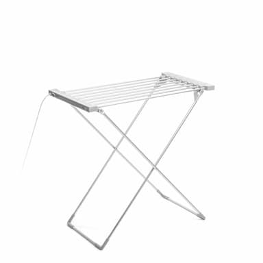 InnovaGoods - Elektrischer Wäscheständer Dryak, 8 Beheizte Stäbe, Schnelltrocknend, Zusammenklappbar Platzsparend, 120 W, Grau, Aluminium