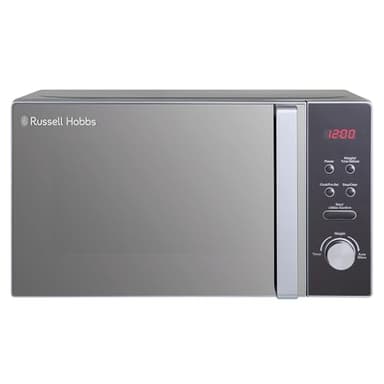 Russell Hobbs RHM2076S Freistehende kompakte Mikrowelle, 800 W, 20 L, Silberfarben