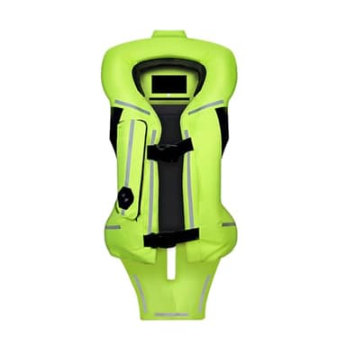 GDNKP Airbag Weste Motorrad Für Erwachsene Reiten Herren Damen Reflektierende Jacke Reitsport Absturzsicherung Schutzausrüstung,Grün,XL