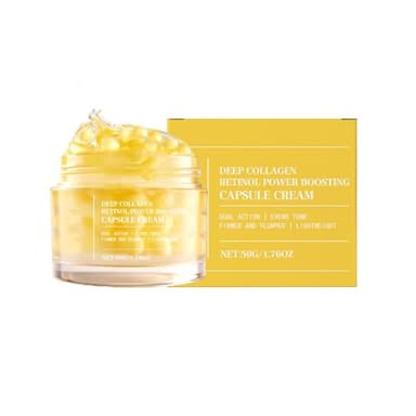 Deep Collagen Retinol Power Boosting Capsule Cream, Retinol-Creme, lang anhaltende Feuchtigkeit, straffende und Anti-Aging-Feuchtigkeitscreme, beruhigt die Haut, reduziert Mattheit (1pcs)