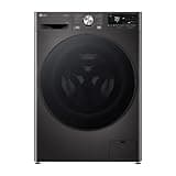 LG W4WR7096YB, Klasse D, Frontlader-Waschtrockner 9 - 6 kg, 62 x 60 x 85 cm, Wi-Fi, AI Direct Drive, Tiefenreinigung mit Dampf, TurboWash 360, Große Kapazität, Außentür aus gehärtetem Glas, Weiß